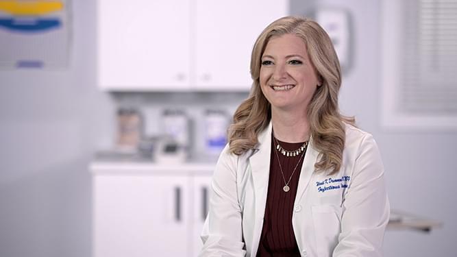 Dr Wendi K Drummond in an examination room.